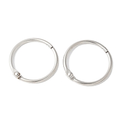 Платина Железные брелки для ключей, брелоки для улицы, подвесные багажные бирки, платина, 38.5x38x5 мм, внутренний диаметр: 32 мм