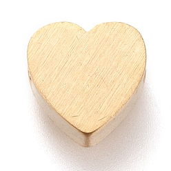 Золотой 304 бусины из нержавеющей стали 2 полированные, сердце, золотые, 8x8x3 мм, отверстие : 1.8 мм