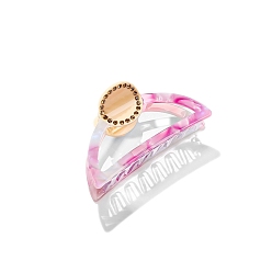 Персиковый Слойка Заколки для волос в форме когтей из ацетата целлюлозы, аксессуары для волос для женщин и девочек, розовые, 77x41 мм