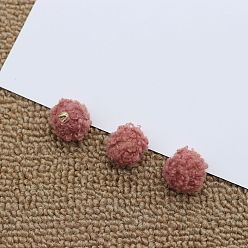 Темно-Зеленый Кулоны из волокна, с позолоченным сплавом, для ювелирных изделий diy, Серьги, круглые, темно-зеленый, 17~17.5x14.50 мм, отверстие: 1.50 мм