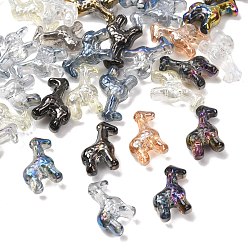 (52) Непрозрачная лаванда Гальванические стеклянные бусины, жирафа, разноцветные, 16x12x6 мм, отверстие : 1.2 мм