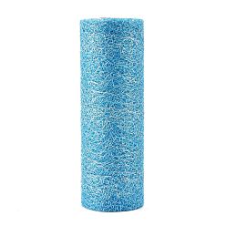 Sky Blue Mesh Ribbon Roll, Spider Web Trim Ribbon Roll, for DIY Craft Gift Packaging, Home Party Wall Decoration, Sky Blue, 6 inch(15cm),  10yards/roll