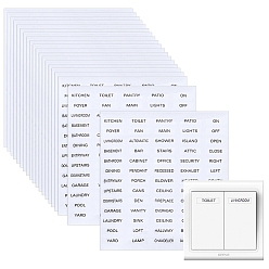 Black PVC Waterproof Home Electrical Switch & Outlet Label Stickers, Black, 120x110x0.1mm