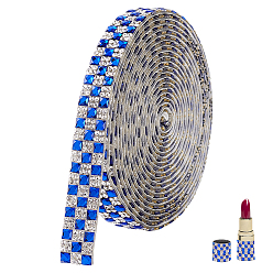 Капри Синий 3ярдовое стекло с горячей посадкой страз, Капри синий, 12 мм