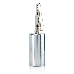 Platinum 1Pc Iron Alligator Clips with Hook, for Braiding Disk, Platinum, 8x2cm