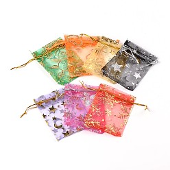 Mixed Color Organza Bags, Mixed Color, 9~10x11~12cm