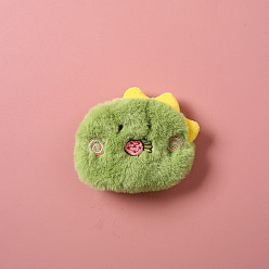 Amarillo de Verde Almohadilla térmica de animales para microondas, cálido animal de peluche suave y calentable, pvc con cubierta esponjosa, verde amarillo, 110x120 mm, capacidad: 400 ml