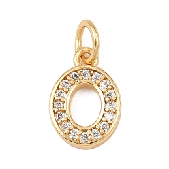 Настоящее золото 18K Латунные микропаве прозрачные кубические циркониевые подвески, число, долговечный, без кадмия и без свинца, стойки покрытие, с целью перехода в кольце, реальный 18 k позолоченный, 12x8x1.5 мм, отверстие : 3.4 мм