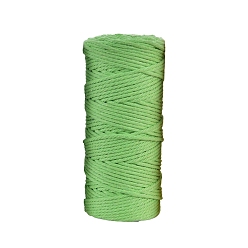 Светло-зеленый Хлопковый шнур макраме, круглая веревка макраме для настенных вешалок, украшения в стиле бохо, макраме своими руками, светло-зеленый, 3 мм, около 109.36 ярдов (100 м) / рулон