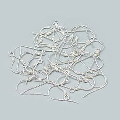 Серебро 925 стерлингового серебра серьги крюков, с печатью 925, серебряные, 15x16.5 мм, отверстие : 1.5 мм, 22 датчик, штифты : 0.6 мм