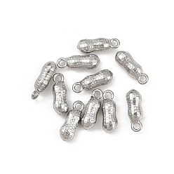 Peanut Овощи 304 подвески из нержавеющей стали, полированный, цвет нержавеющей стали, анти-тускнение, арахис, 9.5x3.5x3 мм, отверстие : 1.2 мм