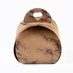 Другие Складная творческая коробка крафт-бумаги, свадебные подарочные коробки, ящик для подарков, бумажная подарочная коробка, Перу, мраморный узор, 7.2x7x8.3 см