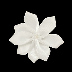 Белый Аксессуары костюма из ткани, цветок, белые, 31x33x6 мм