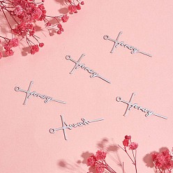 Нержавеющая Сталь Цвет 10 шт., подвеска с подвеской в виде креста, ожерелье с подвеской в виде креста, подвеска из нержавеющей стали для христианских религиозных украшений, изготовление подарков, цвет нержавеющей стали, 40.2x19.7 мм, отверстие : 2 мм