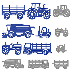 Truck Углеродистая сталь разрезает трафареты, для diy scrapbooking, Фотоальбом, декоративная бумага для тиснения, цвет нержавеющей стали, выкройка грузовика, 39~51x50~100x0.8 мм, 6 шт / комплект