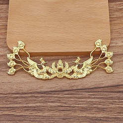 Золотой Поиск волос из сплава феникса, ювелирные аксессуары своими руками, параметры круглых бусин, золотые, 100x34 мм, подходит для бусин 2 мм и 5 мм.