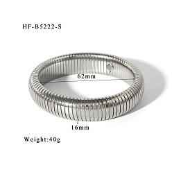 Нержавеющая Сталь Цвет 304 браслеты из нержавеющей стали, змеиные браслеты для женщин, цвет нержавеющей стали, 5/8 дюйм (1.6 см), внутренний диаметр: 2-1/2 дюйм (6.2 см)