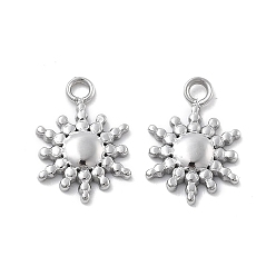 Нержавеющая Сталь Цвет 304 прелести нержавеющей стали, очарование солнца, анти-тускнение, цвет нержавеющей стали, 13x9x1.5 мм, отверстие : 1.6 мм