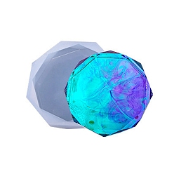 Белый Силиконовые формы, формы для литья смолы, для уф-смолы, изготовление ювелирных изделий из эпоксидной смолы, плоско-круглые, белые, 69x70x13 мм, Внутренний диаметр: 56x57 мм