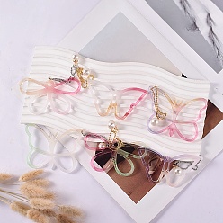 Бабочка DIY силиконовые формы для кулона, формы для литья смолы, для уф-смолы, изготовление ювелирных изделий из эпоксидной смолы, бабочки, 180x175x5.5 мм, отверстие : 2.4 мм, внутренний диаметр: 47.5~63x82~88 мм