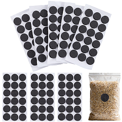 Black 3 Sheets Self-adhesive EVA Foam Table Chair Pads, Round, Black, 170x90x3.5mm, 50pcs/sheet