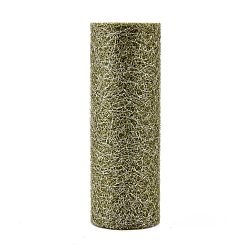 Olive Mesh Ribbon Roll, Spider Web Trim Ribbon Roll, for DIY Craft Gift Packaging, Home Party Wall Decoration, Olive, 6 inch(15cm),  10yards/roll