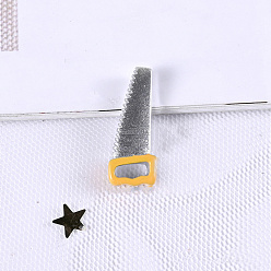 Белый Навахо 10шт. модель инструмента для ремонта смолы, аксессуары для кукольного домика с микро-ландшафтом, притворяясь опорными украшениями, пила, навахо белый, 25x10 мм