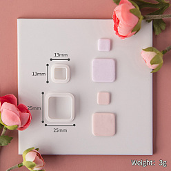 Квадрат Пластиковые формы, резцы глины, инструменты для лепки из глины, для серьги решений, квадратный, 1.3x1.3x1.15 см & 2.5x2.5x1.15 см