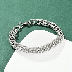 Thailand Sterling Silver Plated 304 Браслеты из нержавеющей стали с панцирным плетением для женщин и мужчин, Таиланд, стерлинговое серебро, покрытие, 8-3/4 дюйм (22.3 см)