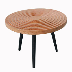 Цвет Древесины Мини-модель деревянного стола, аксессуары для кукольного домика с микро-ландшафтом, притворяясь опорными украшениями, деревесиные, 80x58 мм