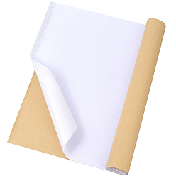 White 1Pc Flocking Cloth Self-adhesive Fabric, for Jewelry Drawer Craft Fabric and Craft Making, Rectangle, White, 1540x400x1mm