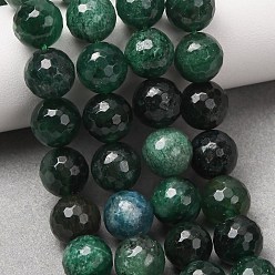 Fuchsite Бусины из натурального фуксита, круглые, граненый (128 граней), 10 мм, отверстие : 0.9 мм, около 38 шт / нитка, 15.16'' (38.5 см) ~ 15.35'' (39 см)