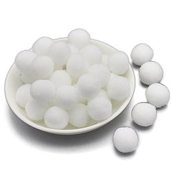 Белый Полиэстеровый мяч, аксессуары для костюма, аксессуары, круглые, белые, 25 мм, 36 шт / пакет