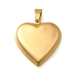 Золотой 304 подвески из нержавеющей стали, шарма сердца, золотые, 32x30x11.5 мм, отверстие : 9.5x5 мм