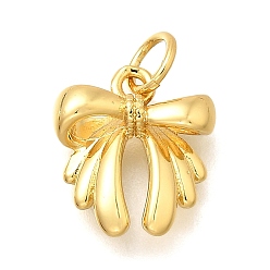 Настоящее золото 18K Латунные подвески с бантом, без кадмия и без свинца, долговечный, стойки покрытие, реальный 18 k позолоченный, 13x11.5x4 мм, отверстие : 3.5 мм