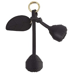 Черный 1кожа PU с брелками из сплава, вишня, чёрные, 150 мм