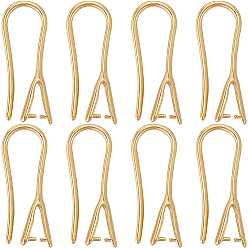 Настоящее золото 24K 20шт. стойка с покрытием латунные крючки для сережек, проволока для ушей с дужками для ледоруба, без свинца и без кадмия, реальный 24 k позолоченный, 21x2.5 мм, 24 датчик, контактный: 0.5 мм и 1 мм