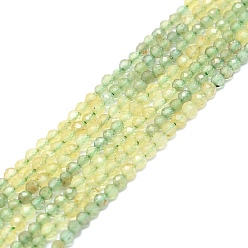 Apatit Natürliche Apatit Perlen Stränge, facettiert, Runde, 2 mm, Bohrung: 0.5 mm, ca. 215 Stk. / Strang, 15.16''~15.55'' (38.5~39.5 cm)