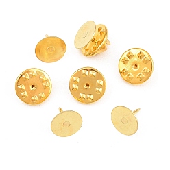 Doré  50 Pièces de fermoirs papillon en fer à épingle, or, 10mm
