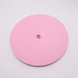 Pink Cordón elástico de resistencia de poliéster, cinta overlock, rosa, 15x1 mm, 30 yardas / rodillo