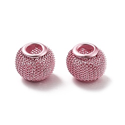 Pink Бисера электрофореза железа, круглые, розовые, 10x13x13 мм, отверстие : 5 мм