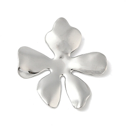 Нержавеющая Сталь Цвет 304 подвески из нержавеющей стали, цветочный шарм, анти-тускнение, цвет нержавеющей стали, 47x43.5x5.5 мм, отверстие : 3x5.5 мм
