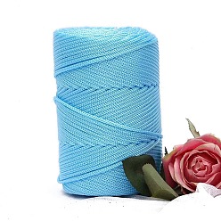 Светло-Голубой Пряжа из ткани чинлон, для ручного вязания толстой нити, пряжа для вязания крючком, Небесно-голубой, 4~5 мм