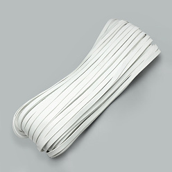 Белый Коровьей шнур, белые, 3x2 мм, около 100 ярда / связка (300 футов / связка)