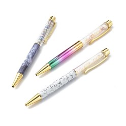 Colorful Ballpoint Pens, with inner Pearl Beads, for Office Supplies, Colorful, 143x13x10mm