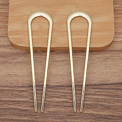 Light Gold Вилок волос сплава, аксессуары для волос для женщин, золотой свет, 97x24 мм