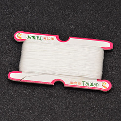 Белый Неэластичная экологически чистая окрашенная хрустальная нить, сильная несущая способность и износ сопротивления, белые, 0.4 мм, около 32.8 ярдов (30 м) / шт.