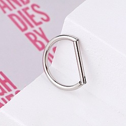 Half Round 316l Кольца для носа из нержавеющей стали с микропаве из кубического циркония, полукруглый, внутренний диаметр: 10 мм, штифты : 1.2 мм