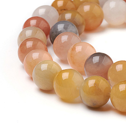 Other Jade Natural Jade Beads Strands, Round, 8mm, Hole: 0.8mm, about 47pcs/strand, 15.16 inch(38.5cm)