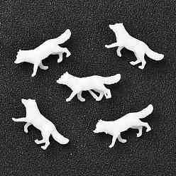 White 3D Resin Model, UV Resin Filler, Epoxy Resin Jewelry Making, Fox, White, 9x19.5x4mm